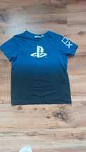 Koszulka 146 152 t-shirt PlayStation H&M niebieska chłopięca gamingowa