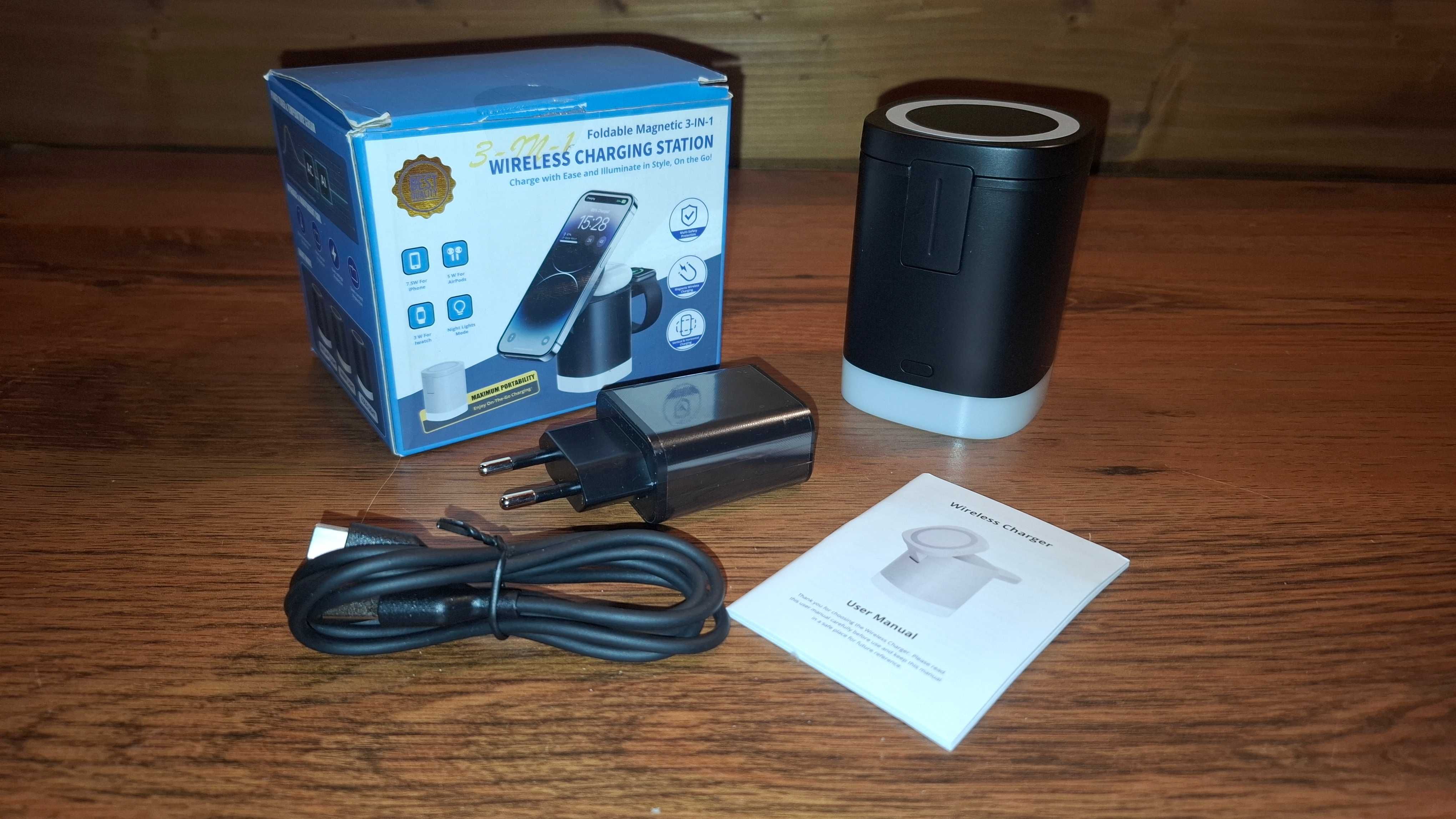 Ładowarka Bezprzewodowa 3 w 1 - Wireless Charger 3 in 1