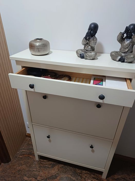 Sapateira, HEMNES IKEA c/2 compartimentos, branco, 89x30x127 cm