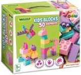 Kids Blocks klocki różowo-fioletowe 50el pudełko,253x299 mm
