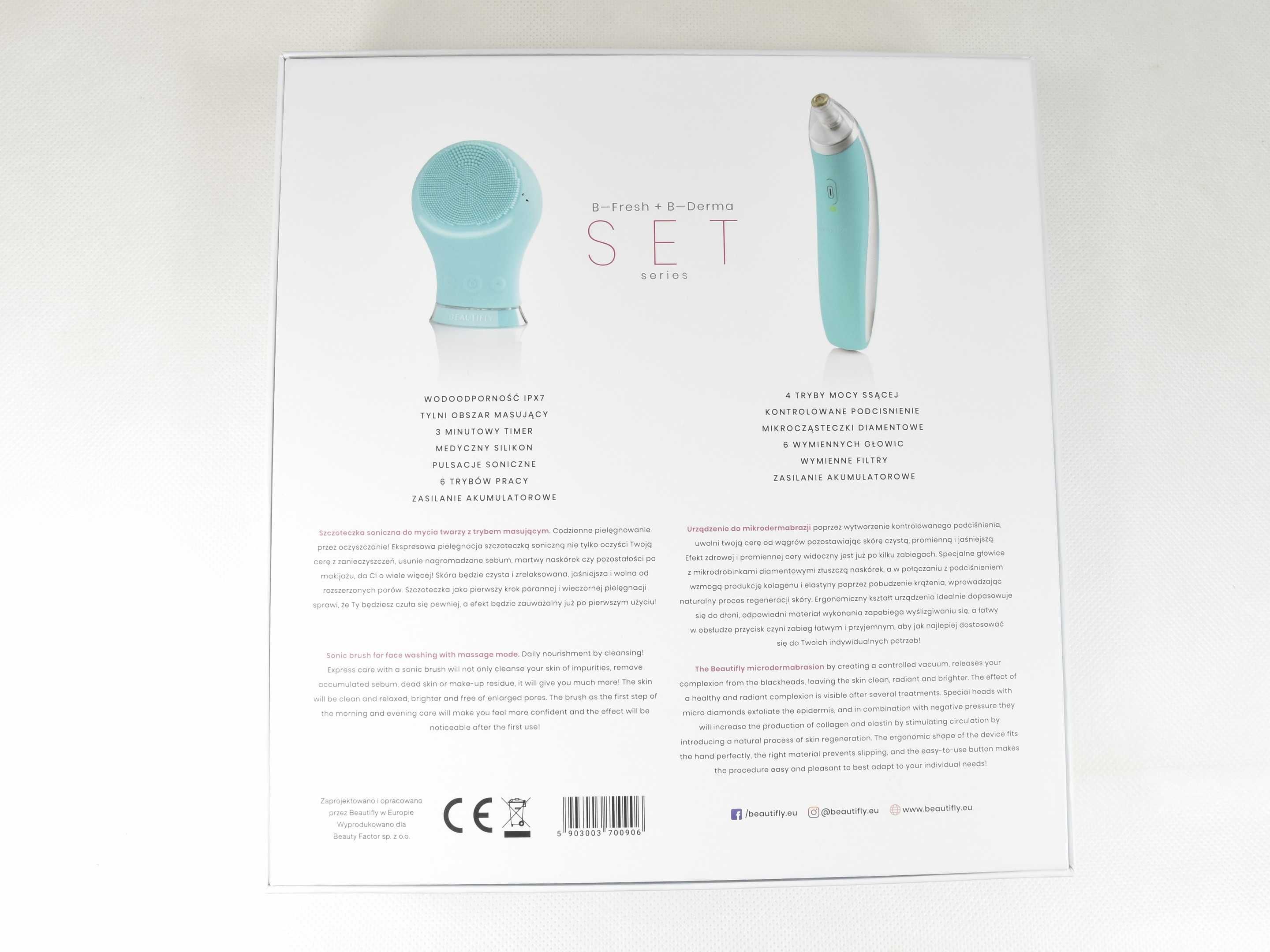 Zestaw do mikrodermabrazji Beautifly B-Fresh + B-Derma (NOWY)