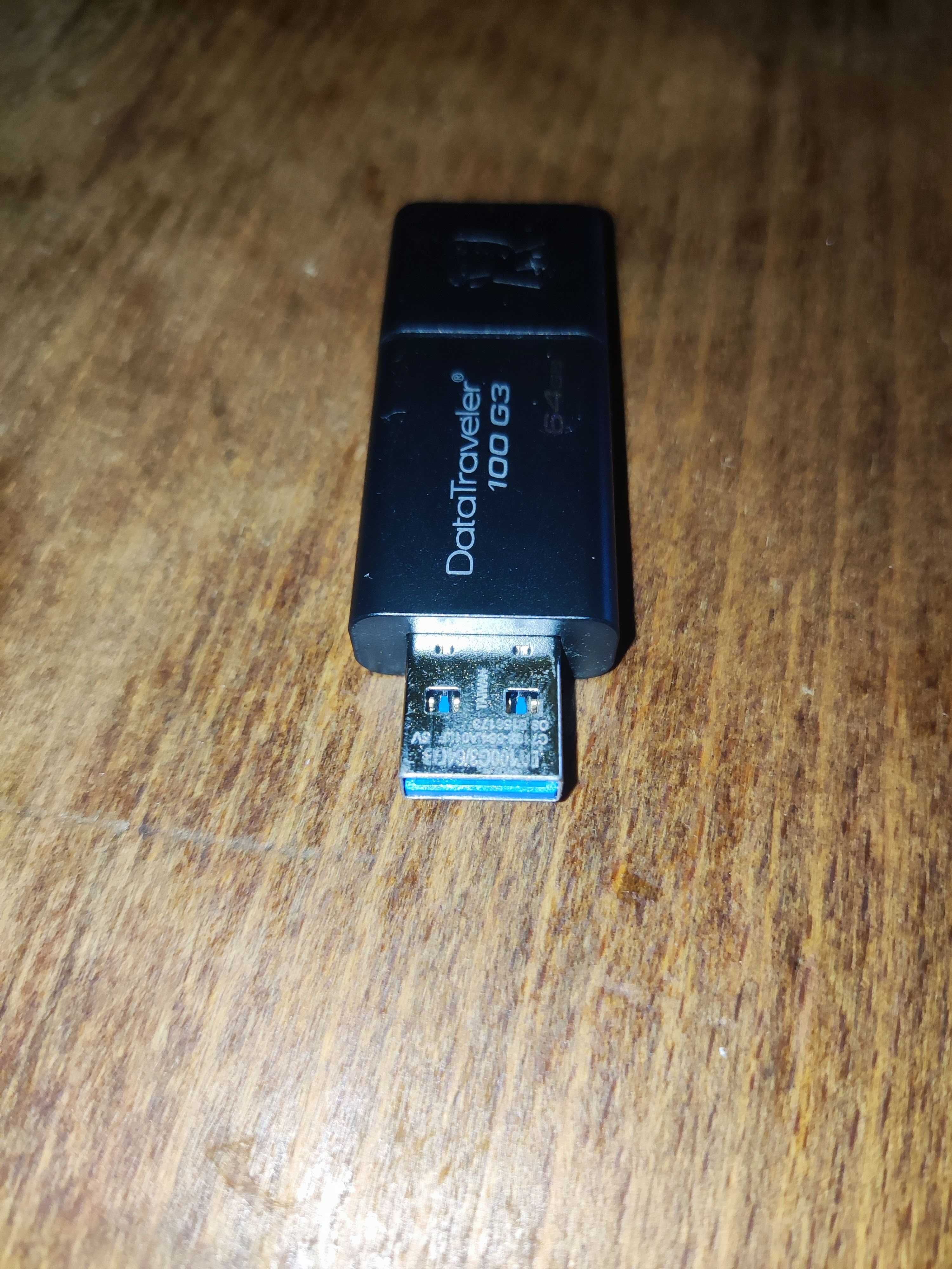 Флеш пам'ять USB Kingston DataTraveler 100 G3 64GB USB 3.1 (DT100G3)