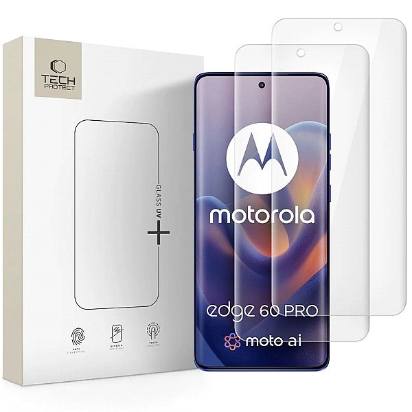 Szkło Hartowane Tech-Protect Glass Uv+ 2-Pack Motorola Edge 60 Pro Cle