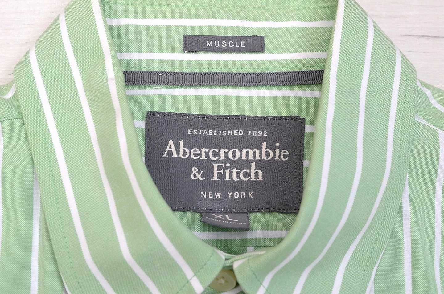 dla wysokiego Abercrombie & Fitch MUSCLE męska koszula XL slim fit