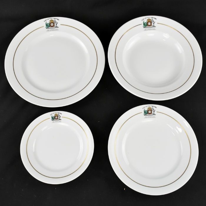 Conjunto de 4 Pratos porcelana Vista Alegre, Real Companhia Velha