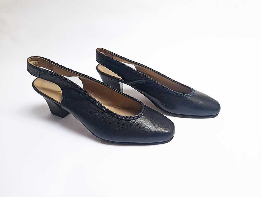Sapatos Pele Salto Baixo Senhora 34