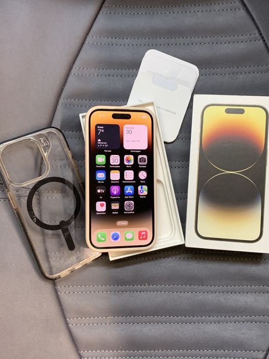 Продам телефон iphone 14 Pro 128gb gold 85%
