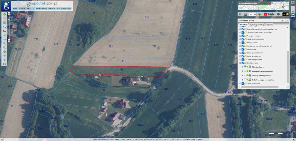 Działka budowlana 23 ary (2334m2) zabudowa zagrodowa - Przeciszów-Las