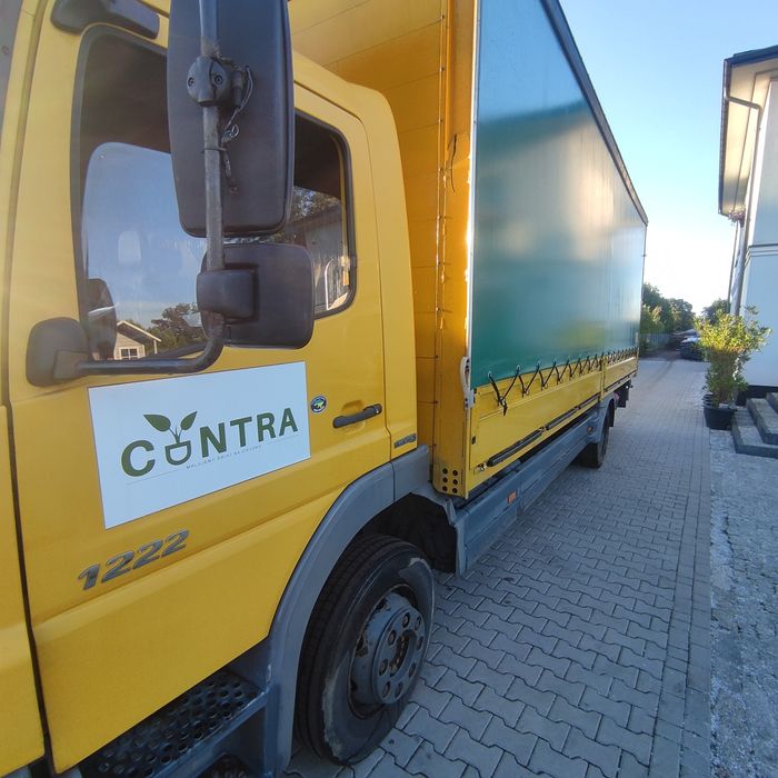 Mercedes Atego 1222, faktura VAT cena brutto,, winda, firanka, plandek