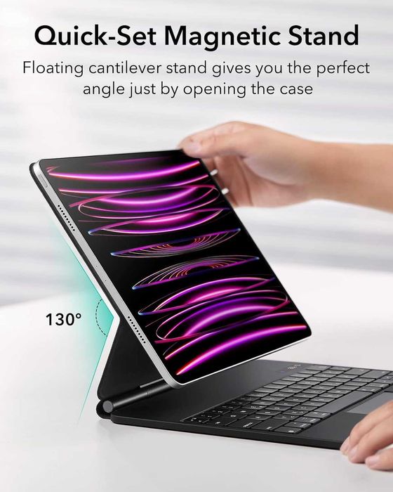 ESR Rebound Magnetic Keyboard iPad Pro 12.9'' etui klawiatura Touchpad