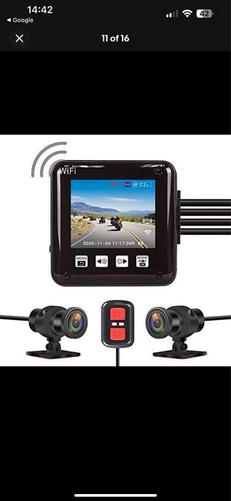 VSYSTO B6E Motorcycle Dash Cam | Dual‑Lens 1080P