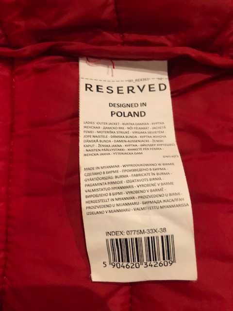 Czerwona pikowana kurtka reserverd r.38/36