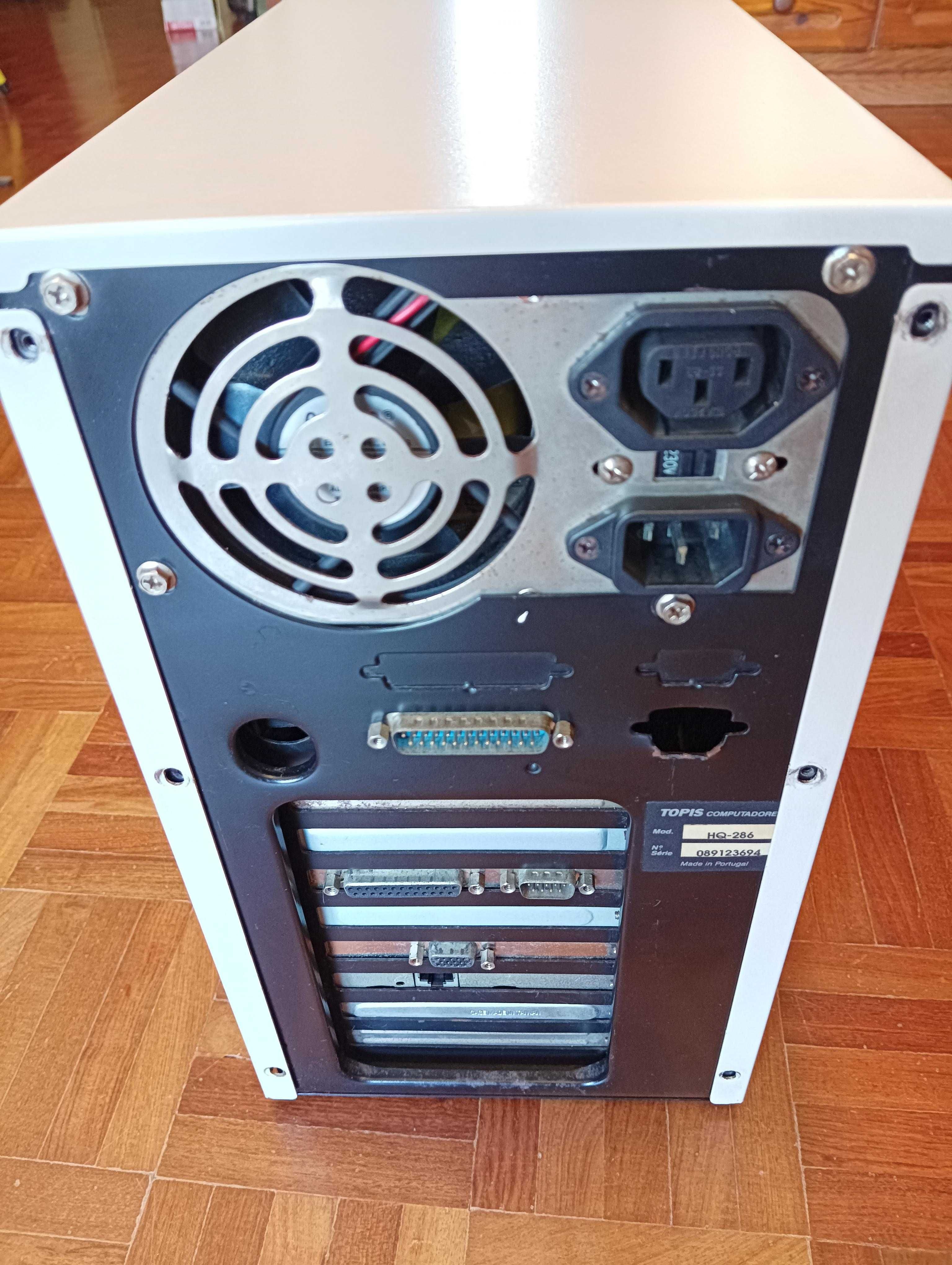 Computador Antigo de Colecção, 80 286, 12 MHz, Monitor, Teclado e Rato