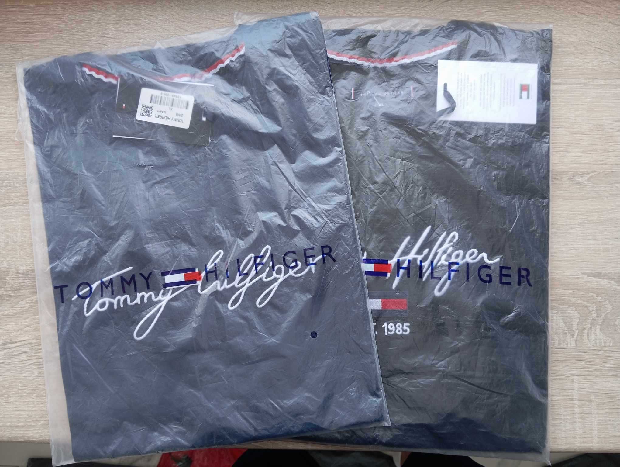 Koszulka Tommy Hilfiger, t-shirt klasyczny, granatowa XL