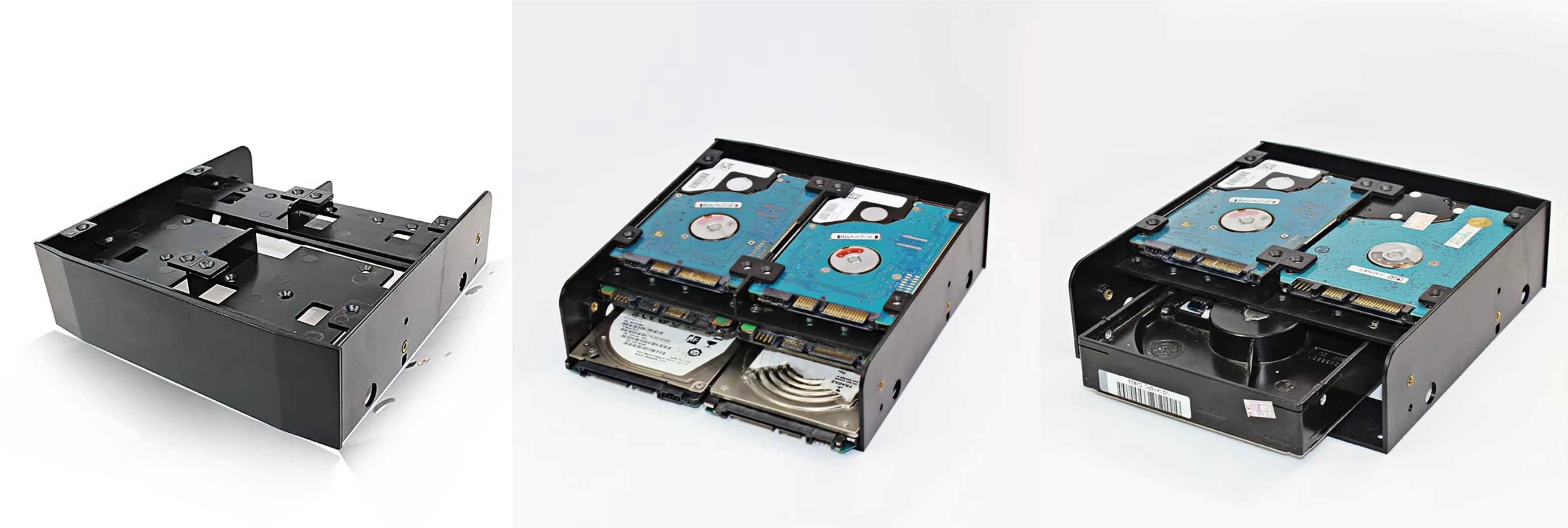 Фрейм переходник на 1 - 6 дисков 2,5" и 3,5" HDD SSD U.2/SAS/SATA