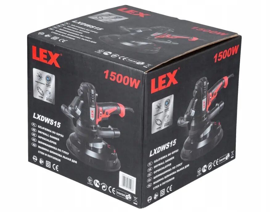 Шліфувальна машина для стін та стель LEX LXDWS15 - 1500Вт