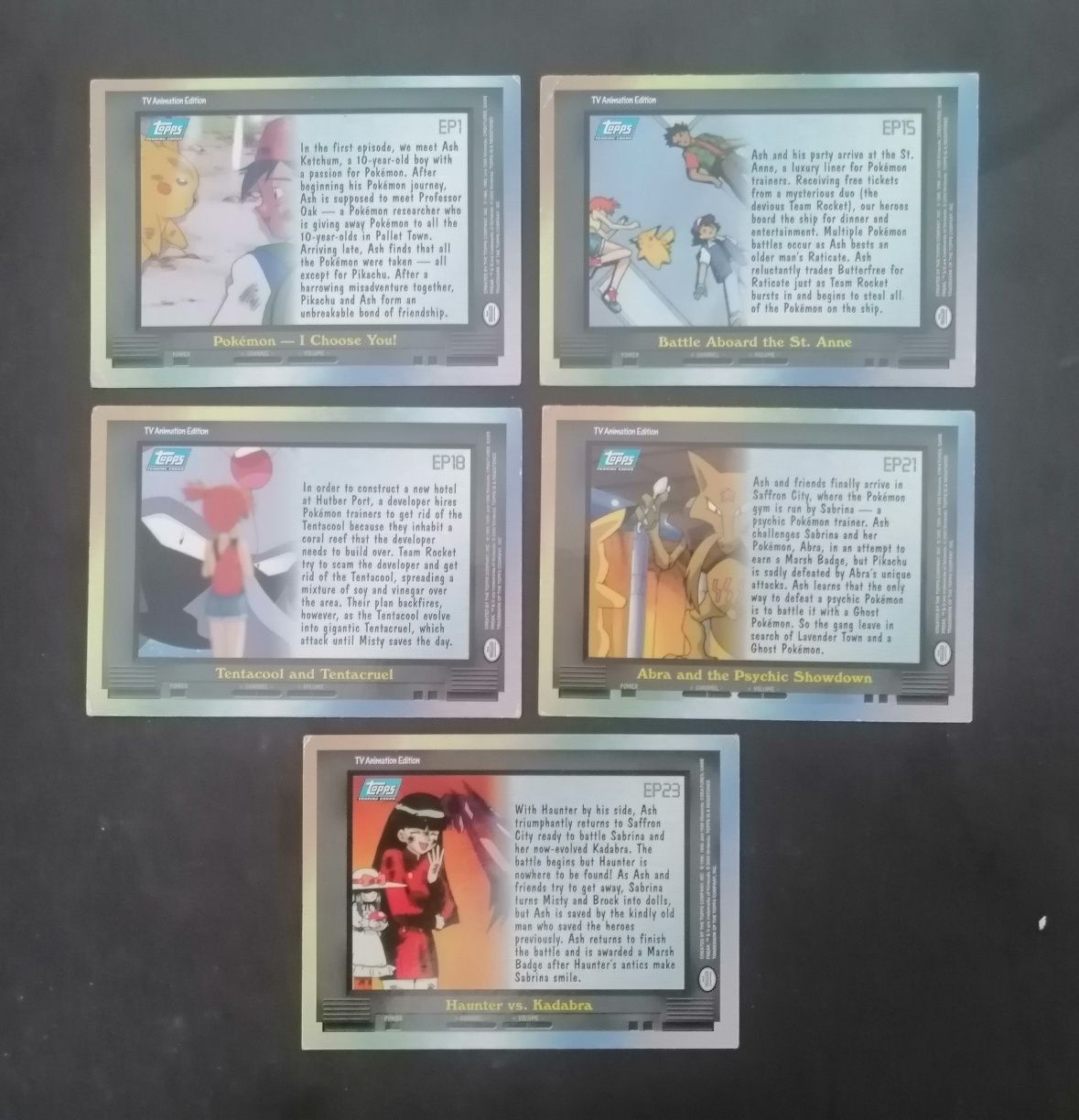 Cartas POKÉMON série Gotta catch 'em all! edição Topps  valor unitário