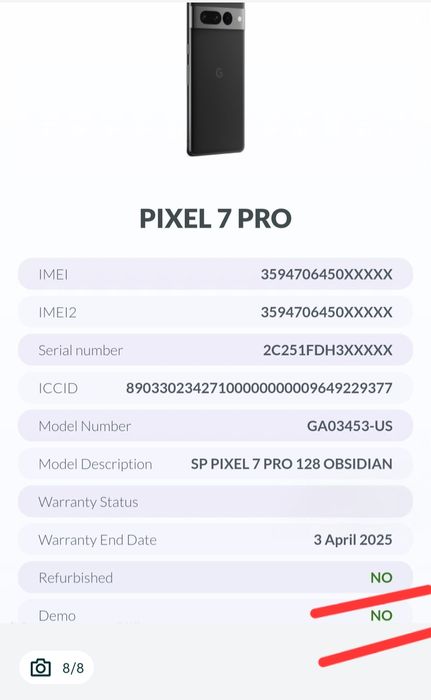 Google Pixel 7 PRO 12/128GB Obsidian. Глобальна версія