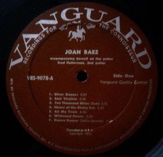 Виниловая пластинка Joan Baez - Joan Baez (LP, Album, Mono)