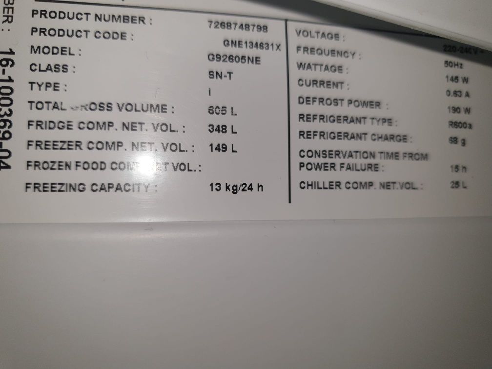 Lodówka Beko GNE134631X