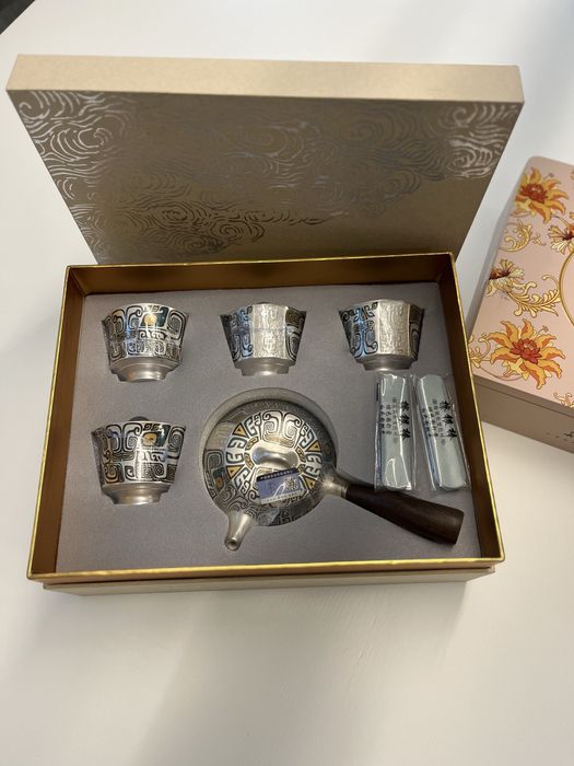 Posrebrzany zestaw do herbaty (certyfikat)