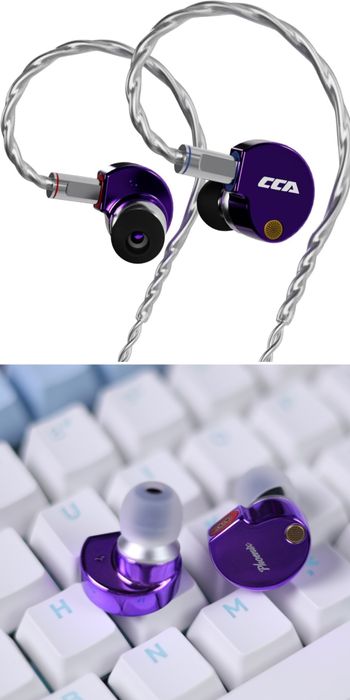 Новинка! Hi-Fi навушники CCA Phoenix, DD LCP 10 mm Blue mic +ПОДАРУНОК