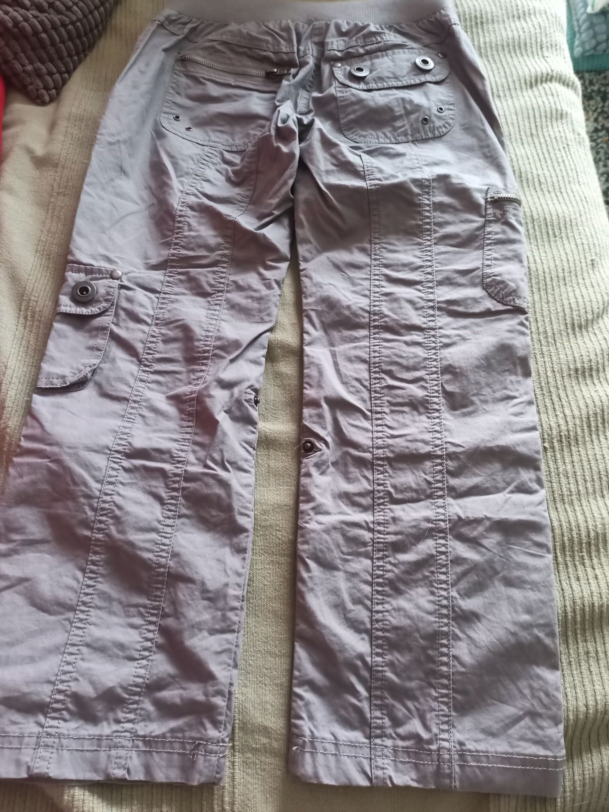 Spodnie bojówki cargo dziewczęce 128 cm