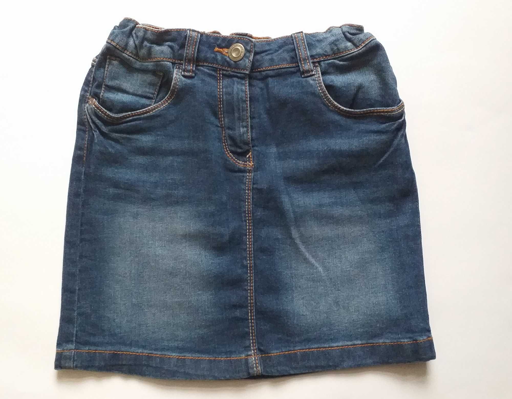 Spódniczka dziewczęca, granat, jeans, 11-12 lat