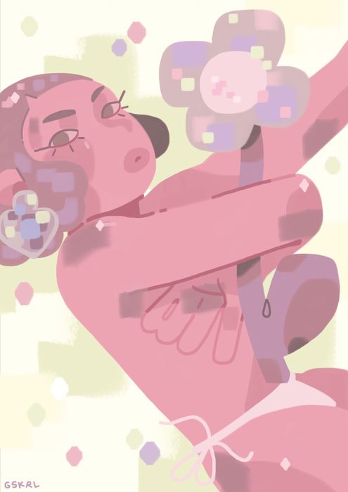 Постер, плакат «Дівчина з квіткою», “Народження Венери»