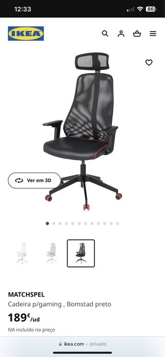 Secretária Trotten e Cadeira Matchspel IKEA