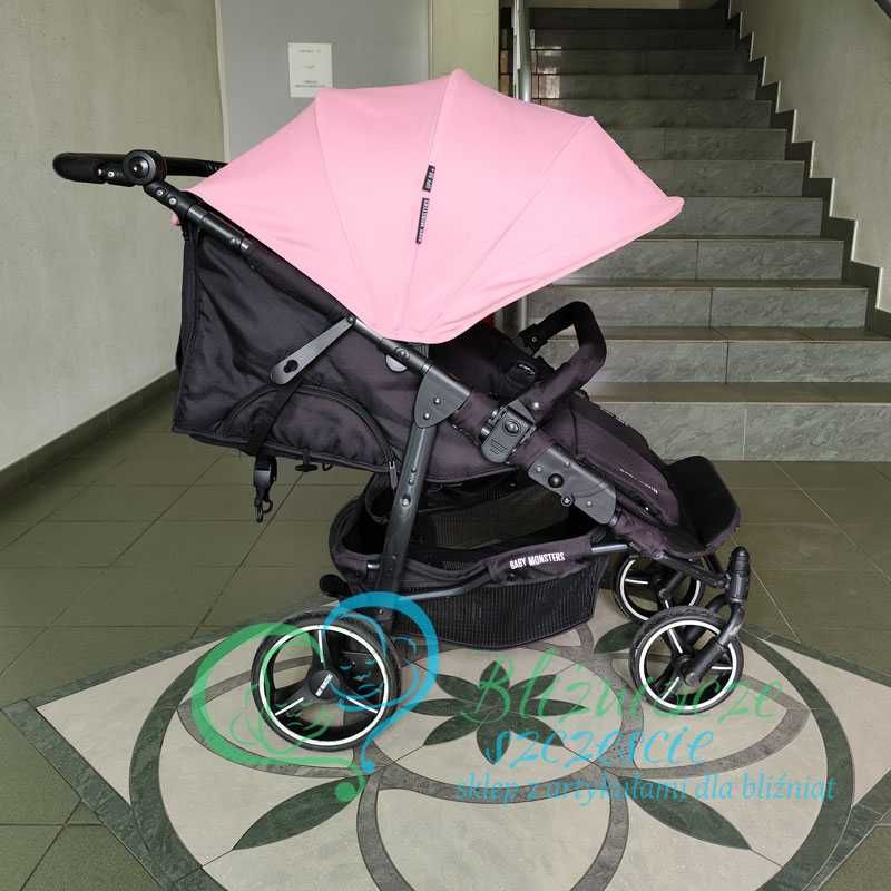 Używany wózek podwójny 2w1 w bdb stanie / Baby Monsters Easy Twin 3.0