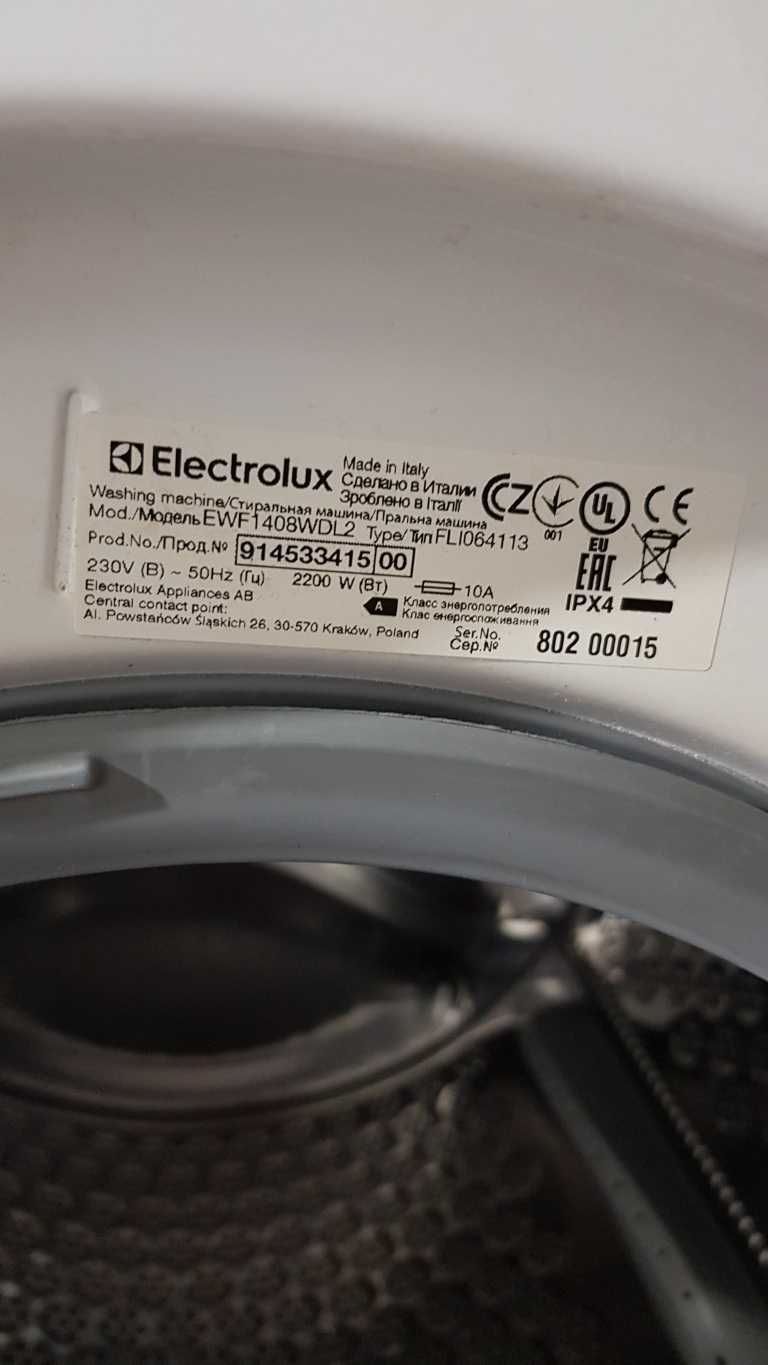 Pralka 10 kg Electrolux EWF1408WDL2