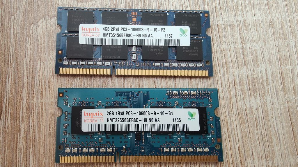 Hynix DDR3 4GB + 2GB PC3-10600S (komplet)