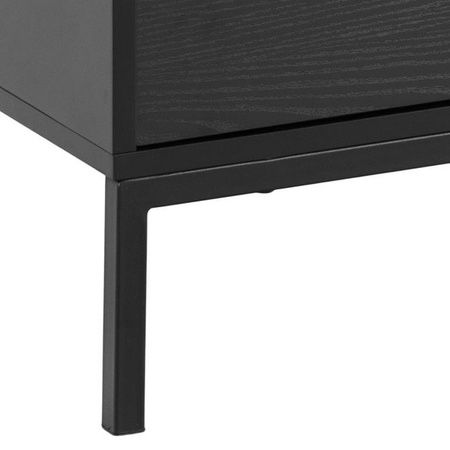 Szafka RTV Actona Seaford czarna Dkwadrat.pl 140x45x40 metal mdf