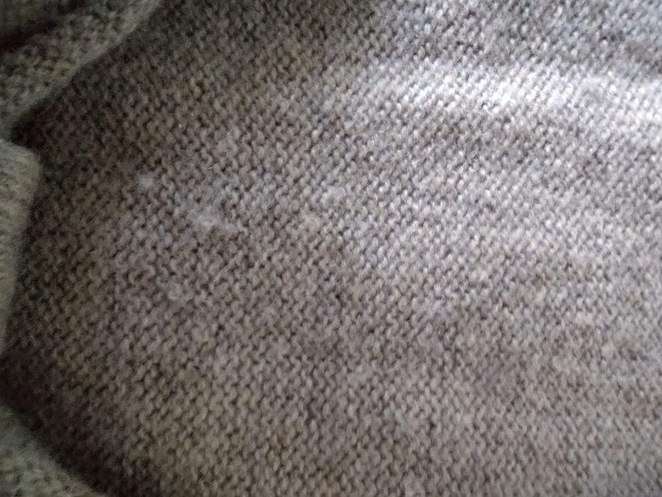 Wełniany Jasno brązowy Kardigan rozm. 42