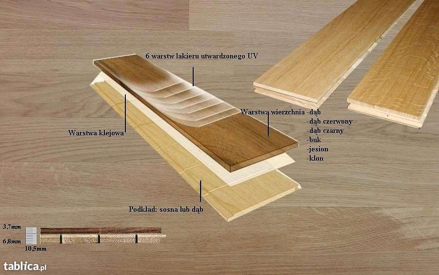 Parkiet Dębowy Podłoga Drewniana Klepka Dąb 9x70x490 PRODUCENT