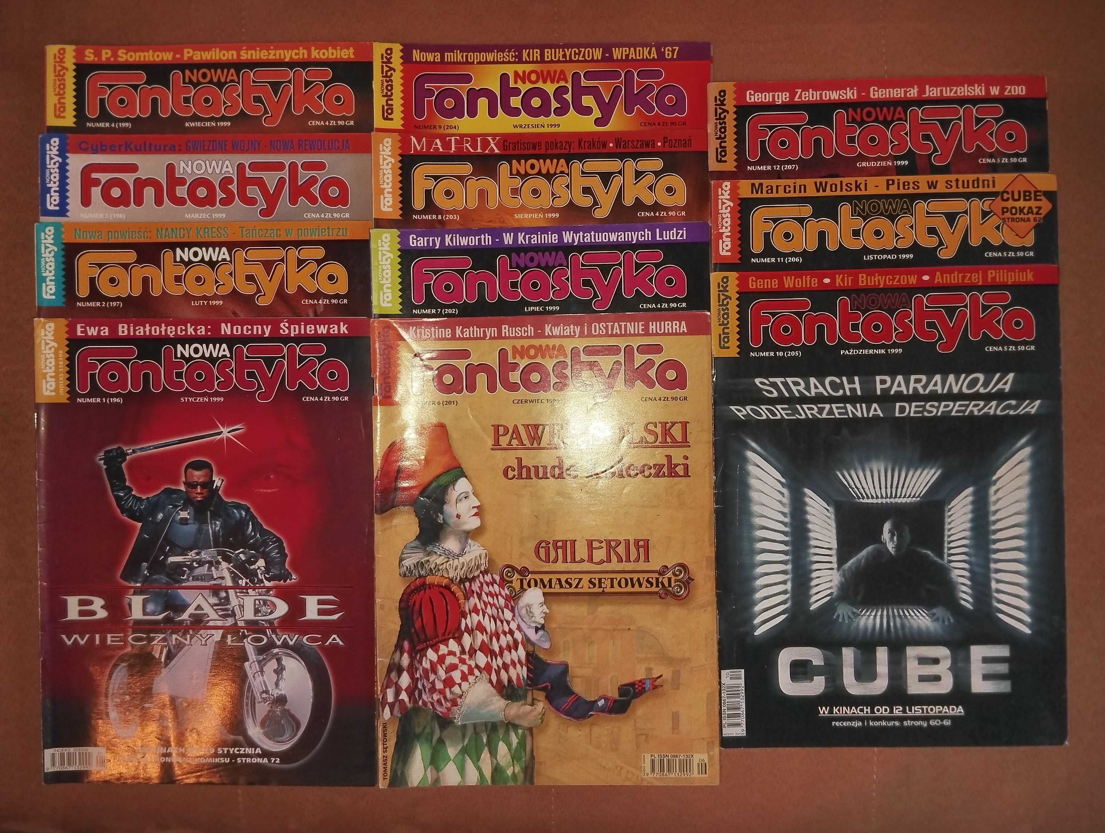 Miesięcznik Nowa Fantastyka - 11 numerów z roku 1999.