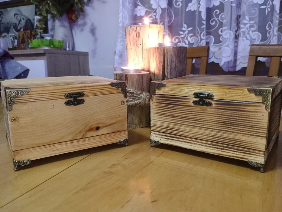 Drewniane szkatułki