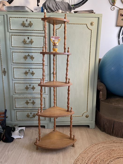 Estante canto para vasos vintage