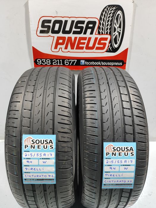 2 pneus semi novos 215-55R17 Pirelli - Oferta dos Portes