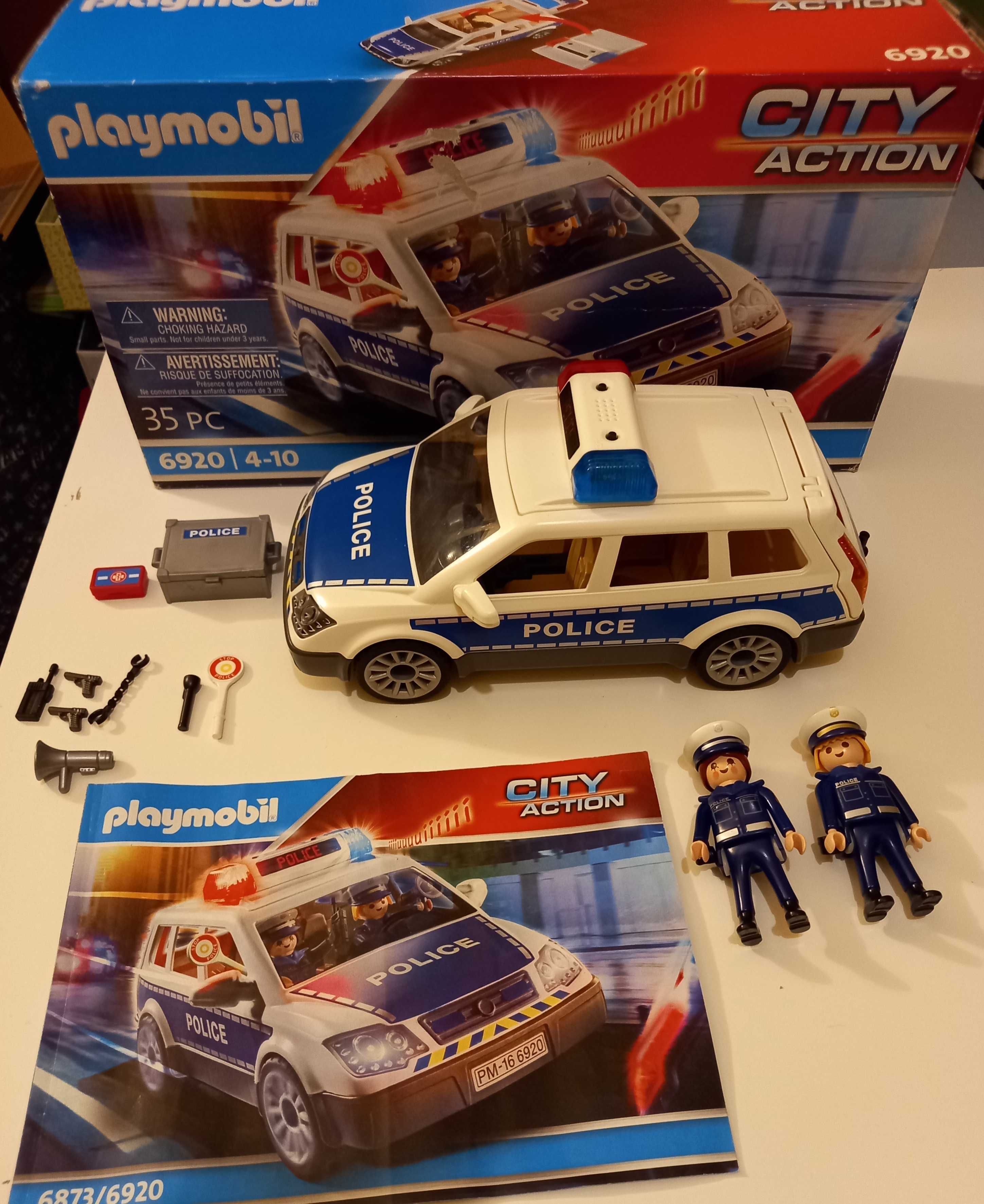 Playmobil samochód policja zestaw 6920 City Action jak nowy dźwięk