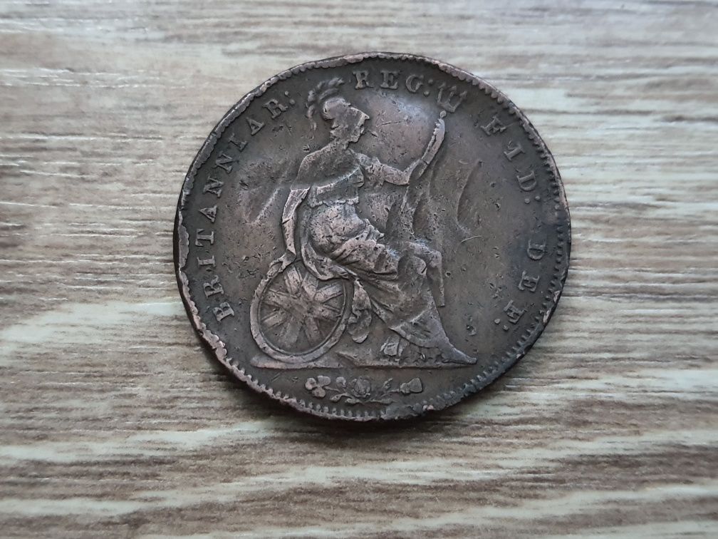 Великобритания 1 пенни 1855 года.