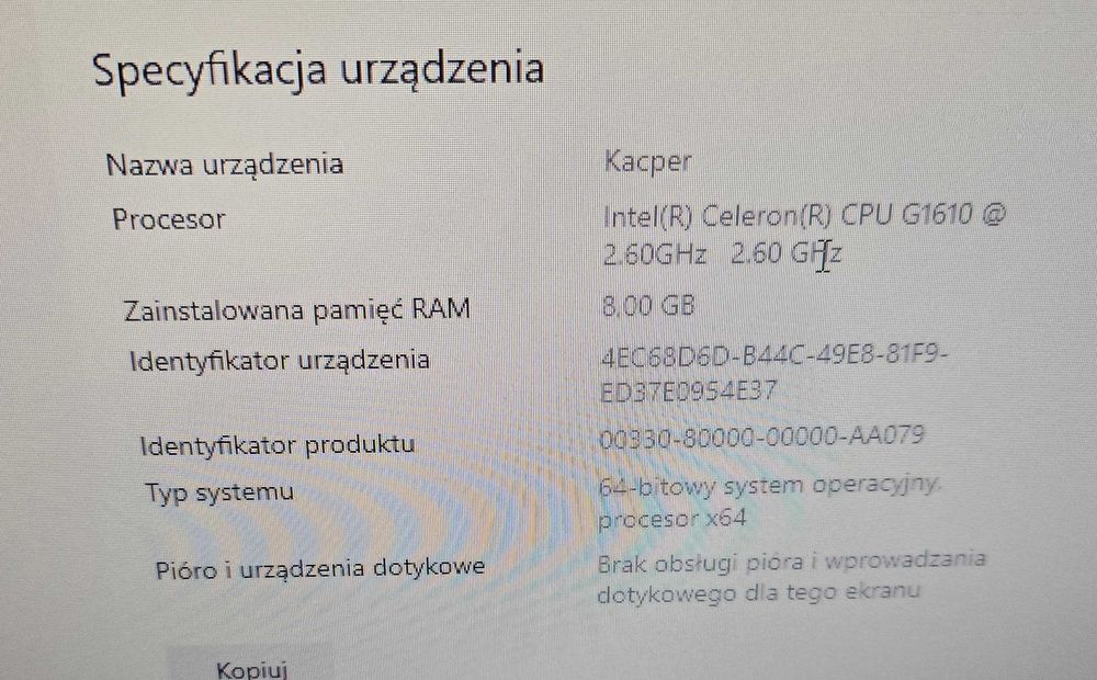 Komputer Dell OptiPlex 7010 Celeron G1610 8GB RAM HD5450 Win 7 PRO