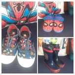 Sapatilhas, pantufas e galochas spiderman. Tamanho 26