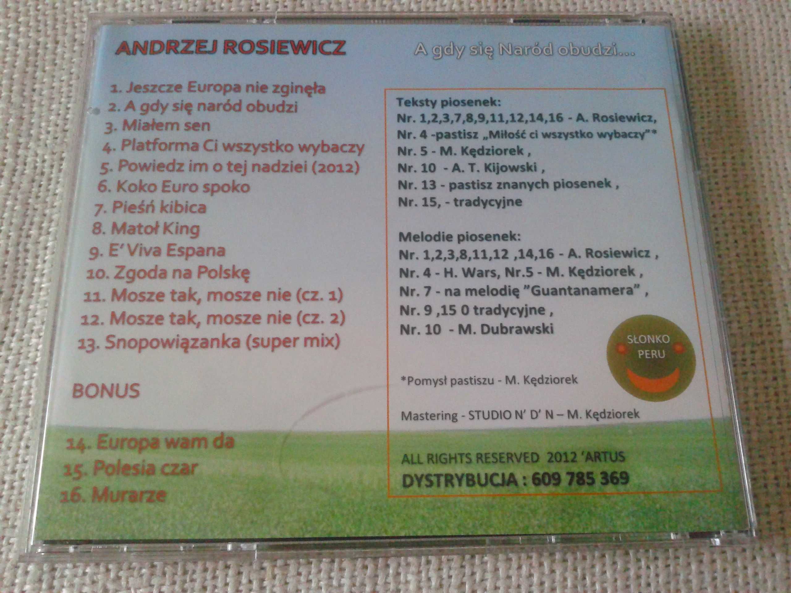 Andrzej Rosiewicz – A Gdy Się Naród Obudzi... , Oswajanie Lemingów  CD