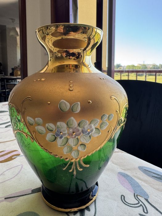 Jarro vidro murano 24k