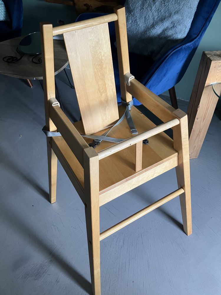 Krzeselko do karmienia Ikea Blames, drewno