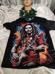 Strój przebranie Bob Marley rasta reggae koszulka okulary ziele roz L