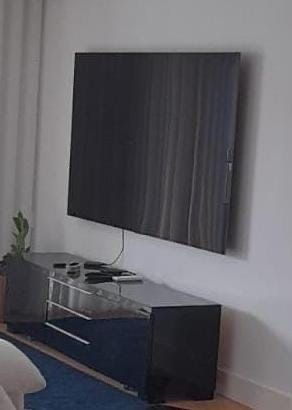 Movel TV IKEA Besta Burs Preto Brilhante + painel superior