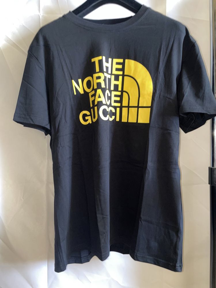 Чорна чоловіча футболка Gucci The North Face